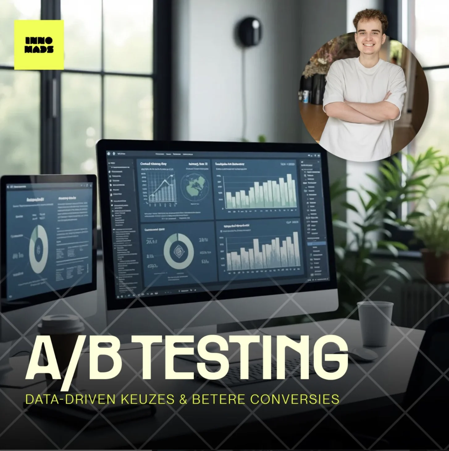 Social graphic over A/B-testen met campagnedashboards